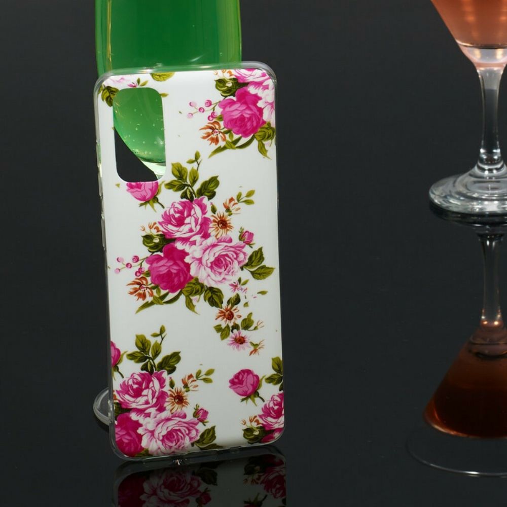 Handyhülle Für Samsung Galaxy S20 Fluoreszierende Freiheitsblumen
