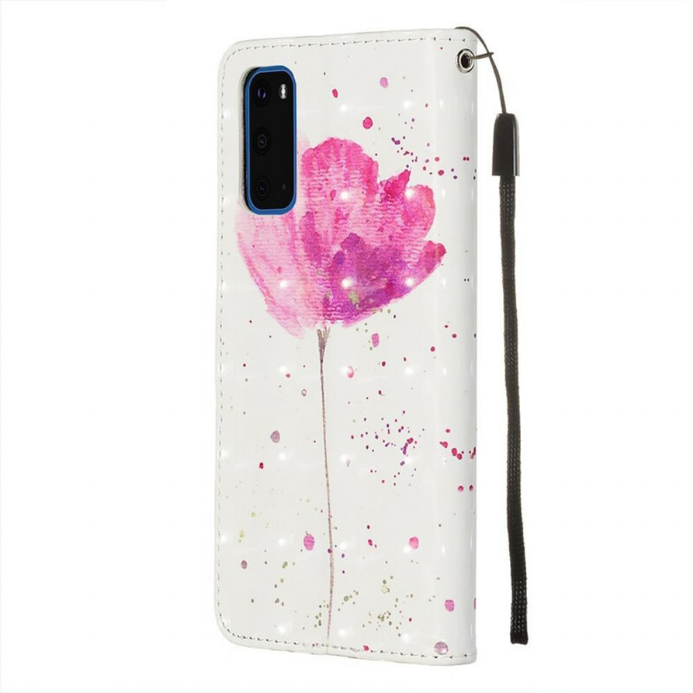 Handyhülle Lederhüllen Für Samsung Galaxy S20 Wasserfarbenes Halfter