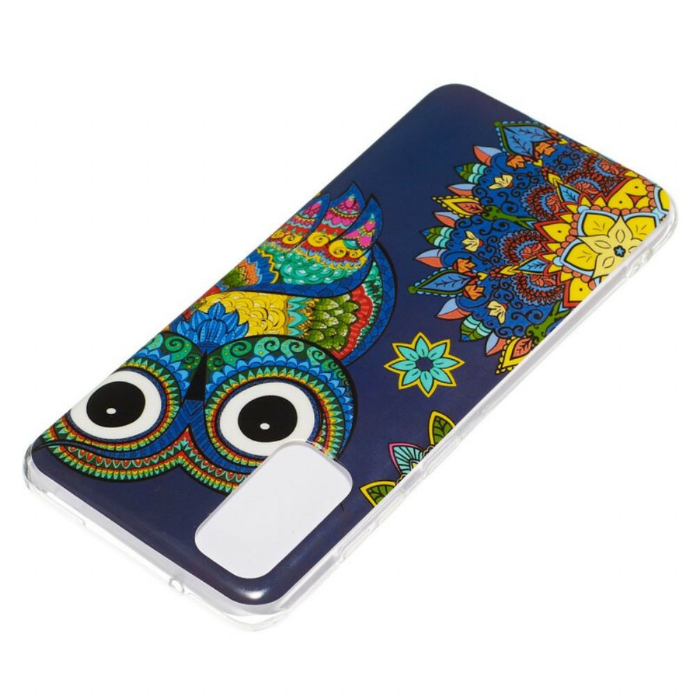 Hülle Für Samsung Galaxy S20 Fluoreszierende Mandala-eule