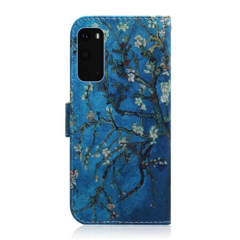 Lederhüllen Für Samsung Galaxy S20 Blühender Ast