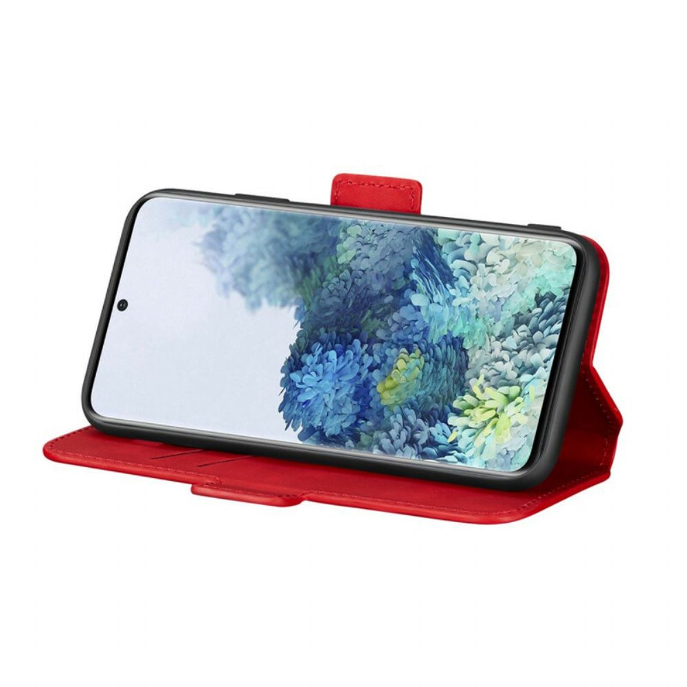 Lederhüllen Für Samsung Galaxy S20 Zweifarbige Vertikale Linie