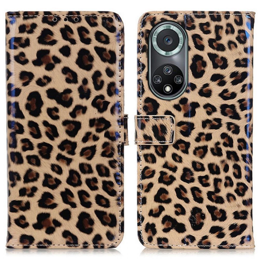 Lederhüllen Für Huawei Nova 9 Pro / Honor 50 Pro Einzelner Leopard