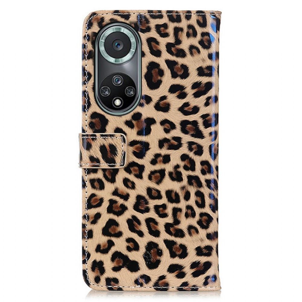 Lederhüllen Für Huawei Nova 9 Pro / Honor 50 Pro Einzelner Leopard