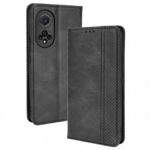 Schutzhülle Für Huawei Nova 9 Pro / Honor 50 Pro Flip Case Stilisierter Vintage-ledereffekt
