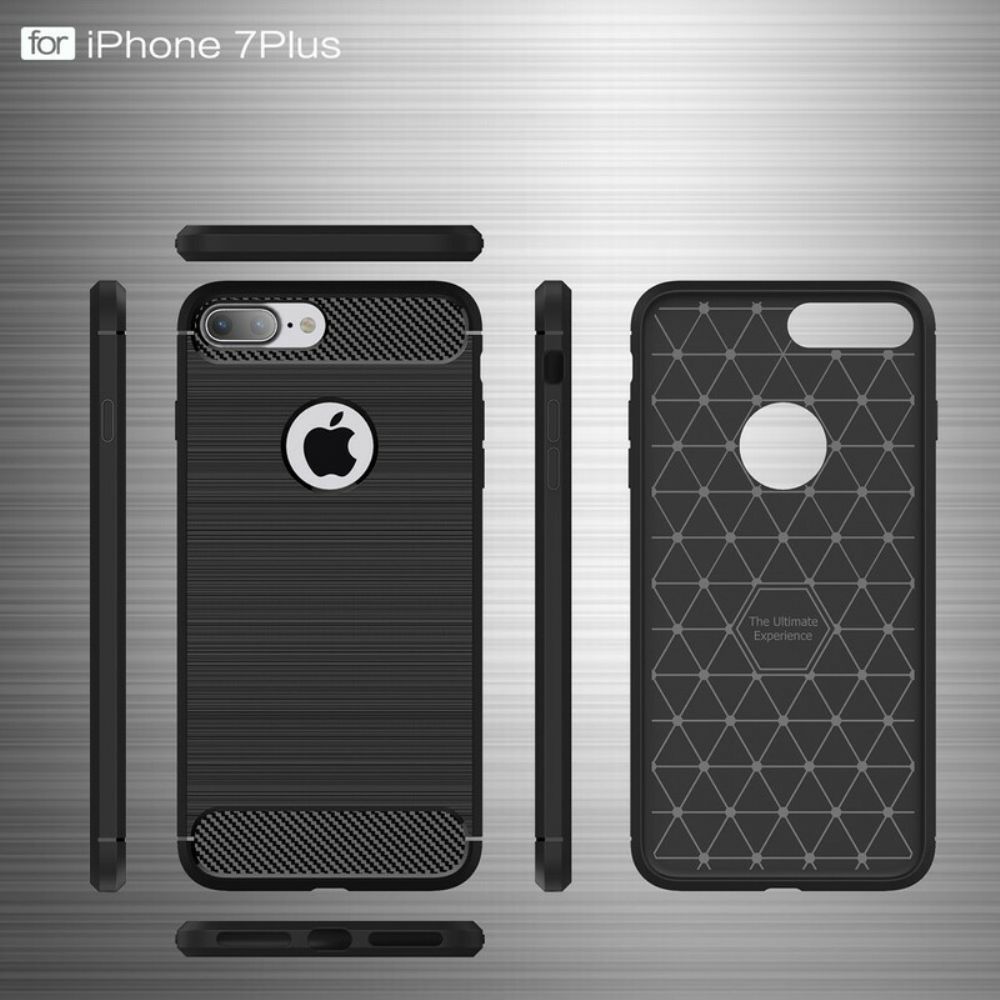 Hülle Für iPhone 8 Plus / 7 Plus Ultragebürstete Karbonfaser