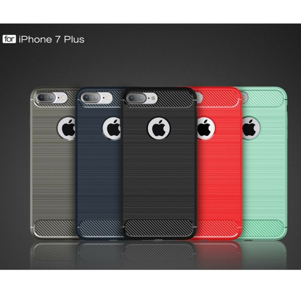 Hülle Für iPhone 8 Plus / 7 Plus Ultragebürstete Karbonfaser