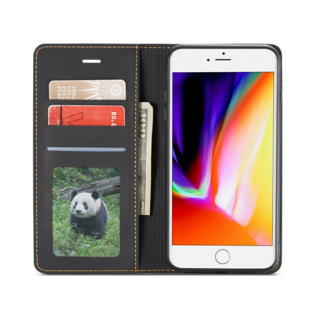 Schutzhülle Für iPhone 8 Plus / 7 Plus Flip Case Ledereffekt Vorw
