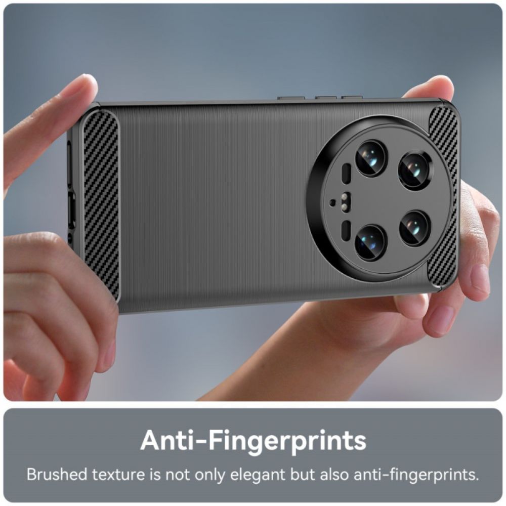 Hülle Für Xiaomi 14 Ultra Gebürstete Kohlefaser