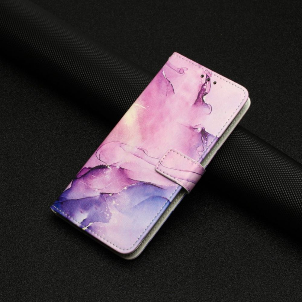 Lederhüllen Google Pixel 8 Handyhülle Marmorierter Riemchenstil