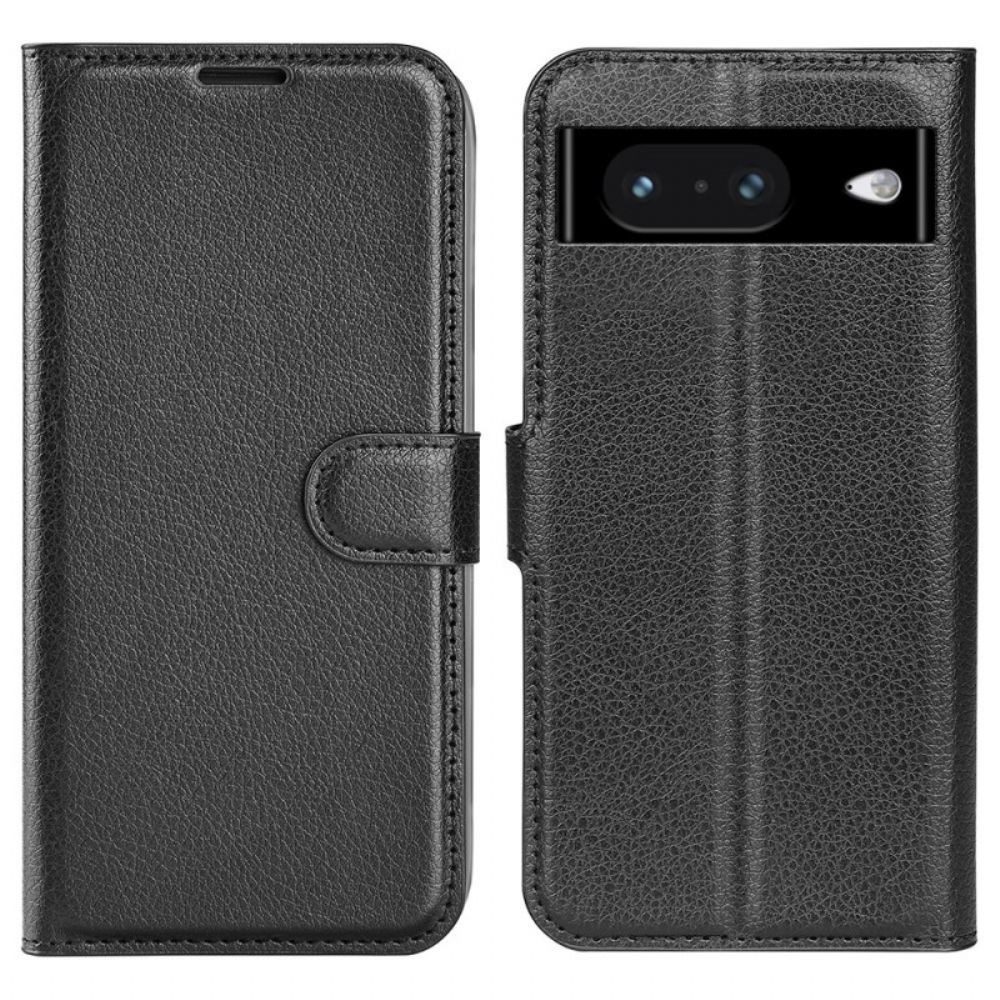Lederhüllen Google Pixel 8 Klassisches Litschi-leder