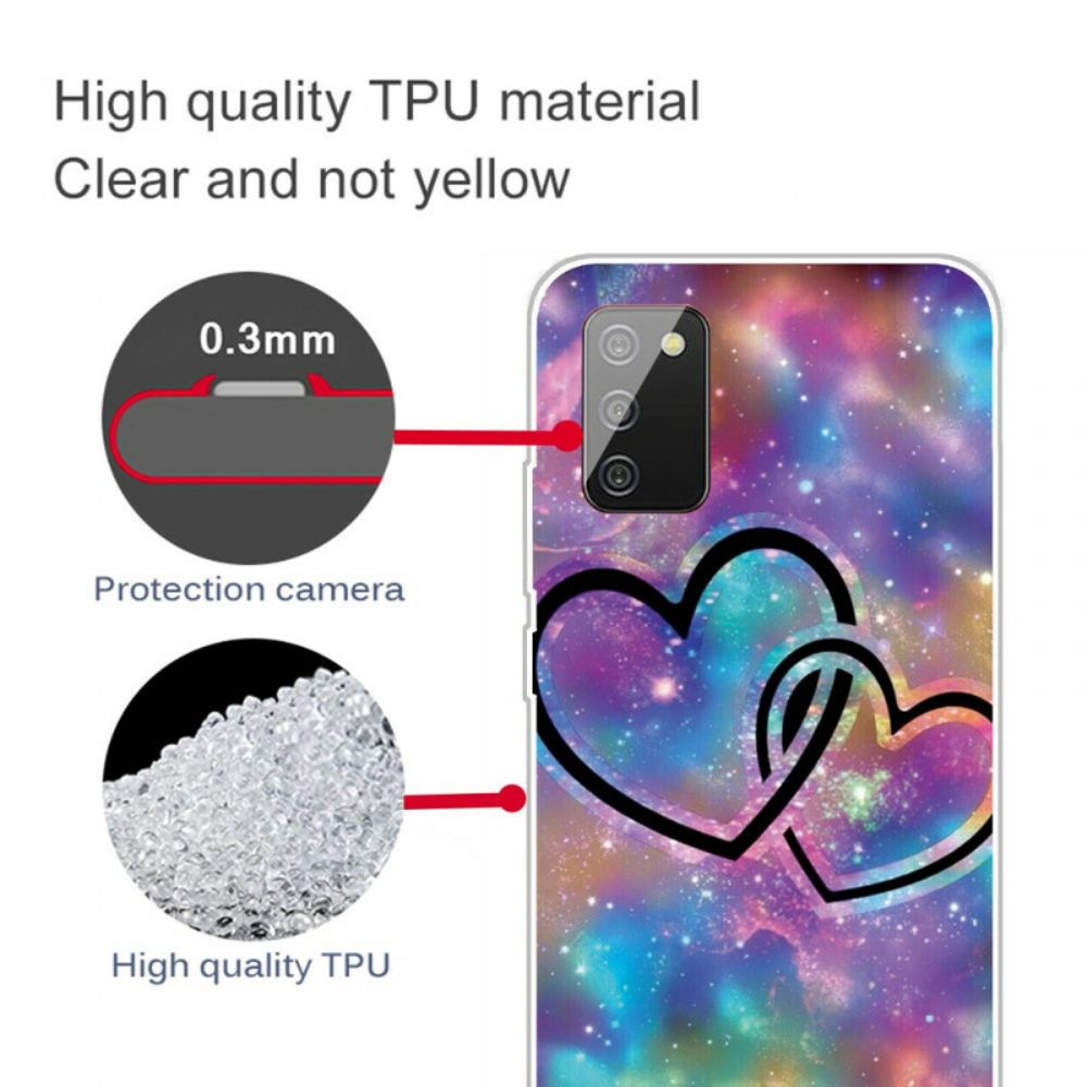Handyhülle Für Samsung Galaxy A02s Gekettete Herzen