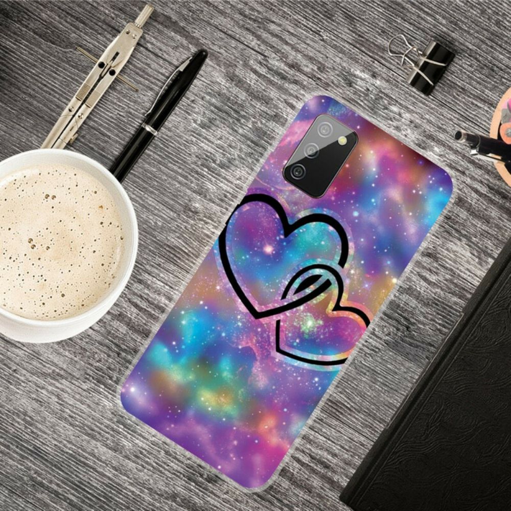 Handyhülle Für Samsung Galaxy A02s Gekettete Herzen