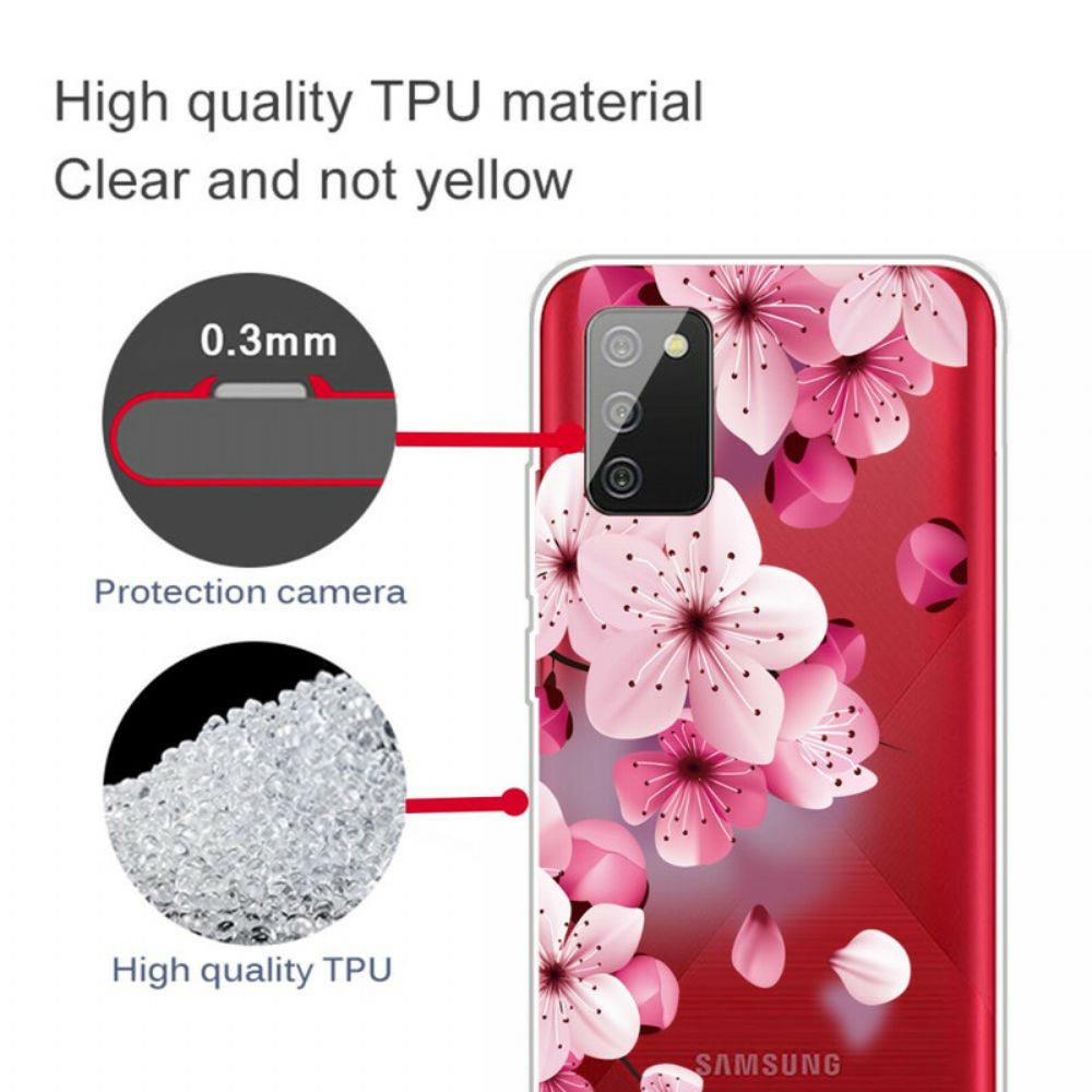 Handyhülle Für Samsung Galaxy A02s Kleine Rosa Blumen
