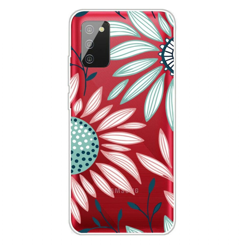 Hülle Für Samsung Galaxy A02s Durchsichtige Blume