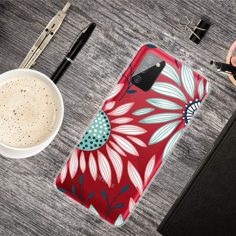 Hülle Für Samsung Galaxy A02s Durchsichtige Blume