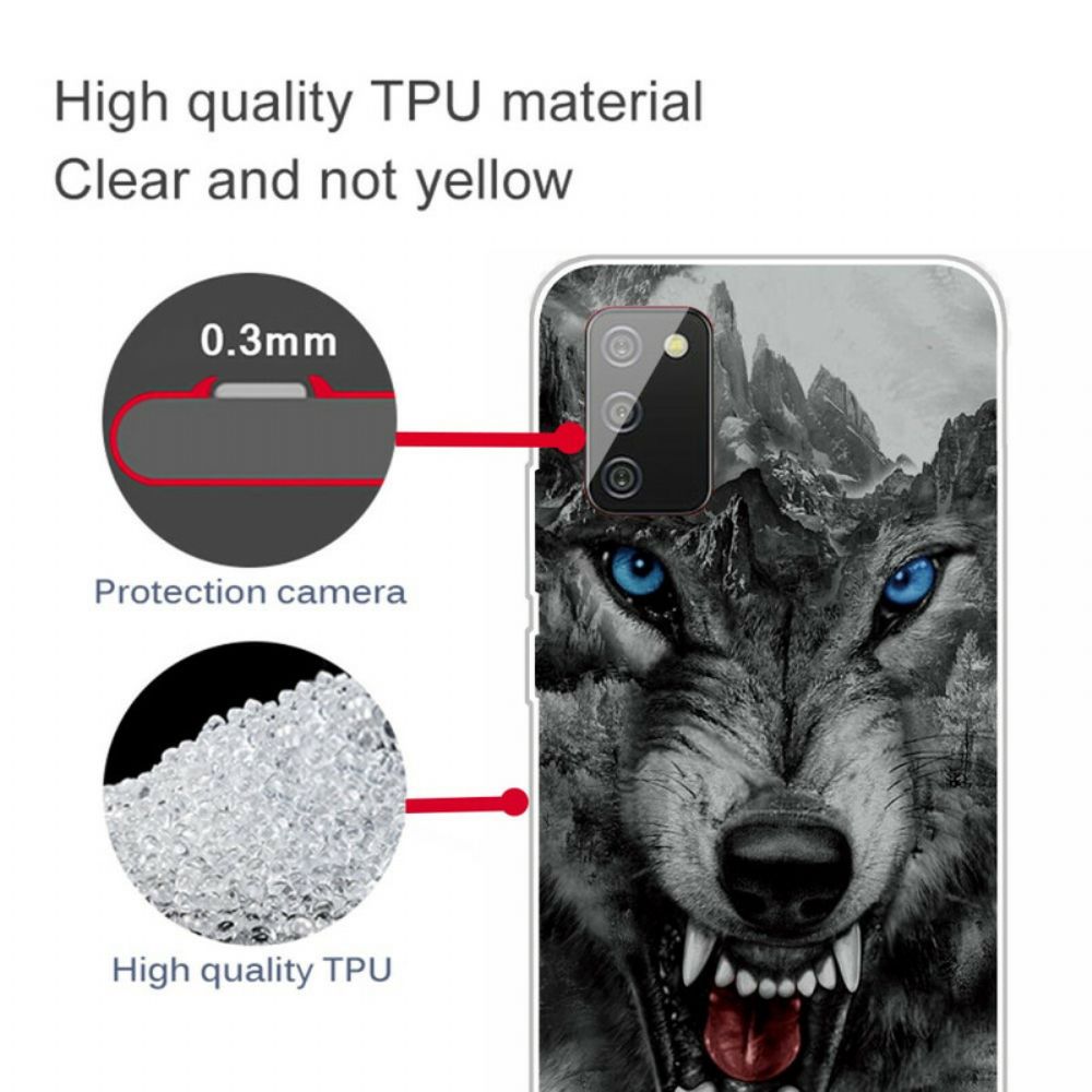 Hülle Für Samsung Galaxy A02s Großer Wolf
