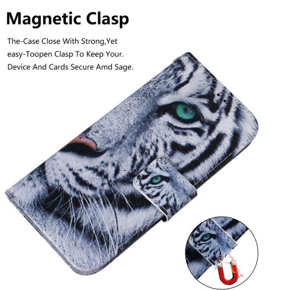 Flip Case Für Huawei P Smart Pro / Honor 9X Pro Weißer Tiger
