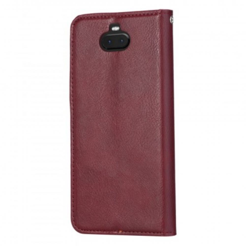 Schutzhülle Für Sony Xperia 10 Flip Case Kartenetui Aus Kunstleder