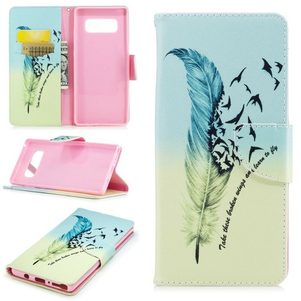 Flip Case Für Samsung Galaxy Note 8 Fliegen Lernen