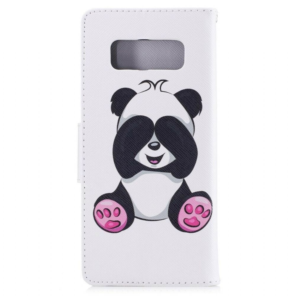 Flip Case Für Samsung Galaxy Note 8 Panda-spaß