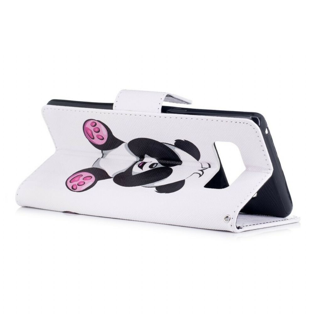 Flip Case Für Samsung Galaxy Note 8 Panda-spaß