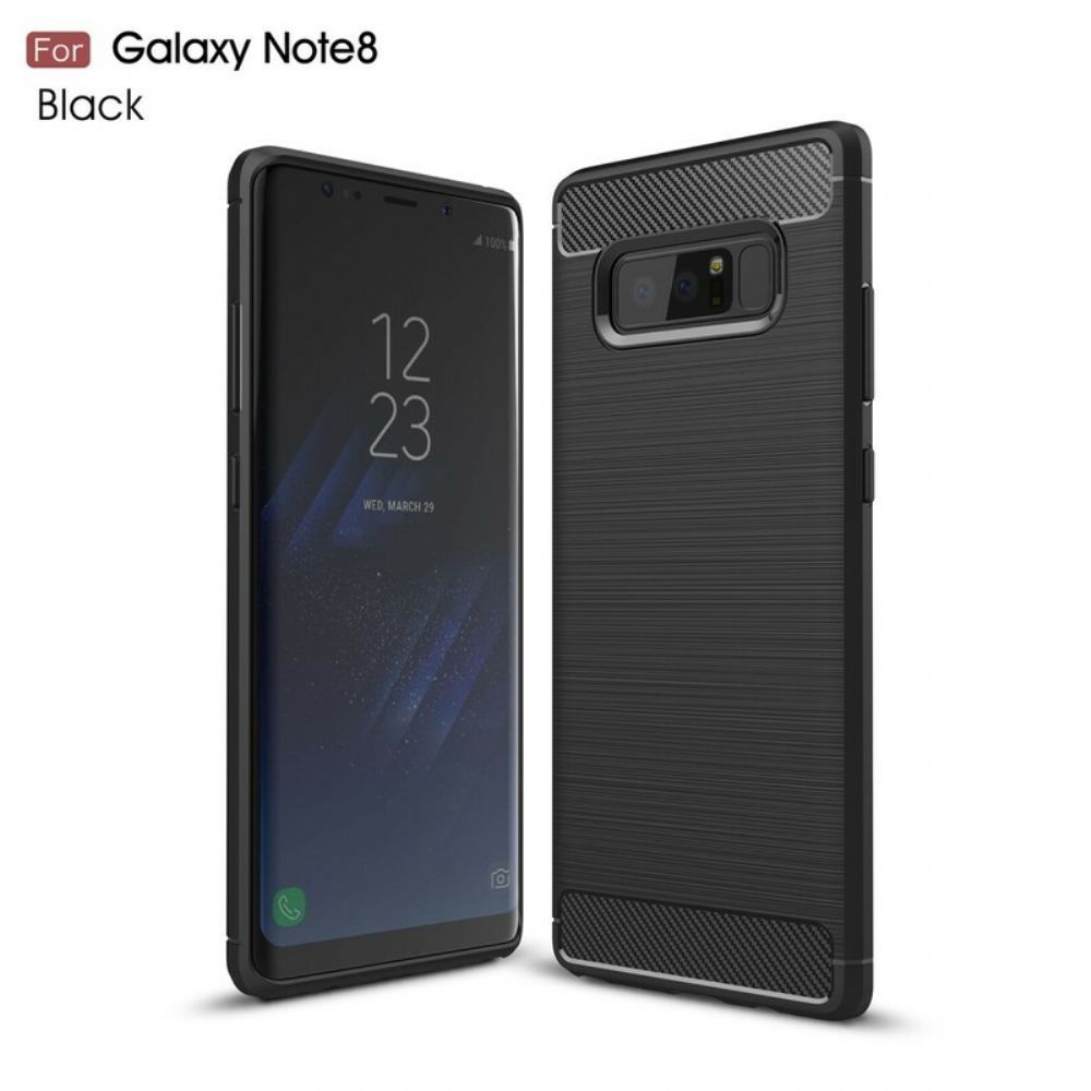 Handyhülle Für Samsung Galaxy Note 8 Gebürstete Kohlefaser