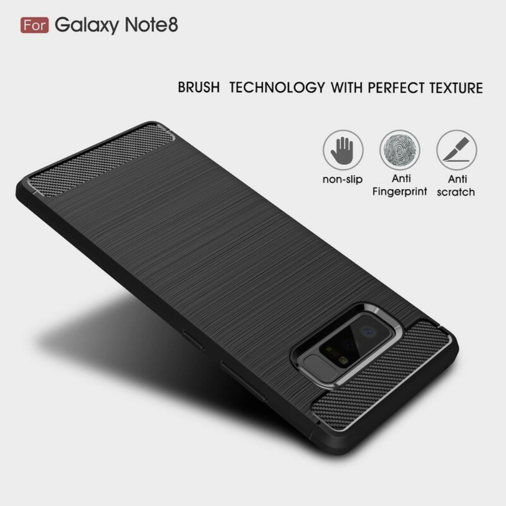 Handyhülle Für Samsung Galaxy Note 8 Gebürstete Kohlefaser