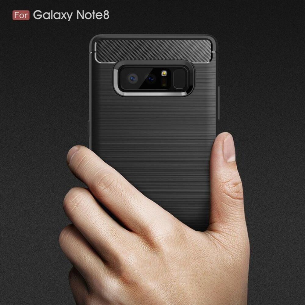 Handyhülle Für Samsung Galaxy Note 8 Gebürstete Kohlefaser