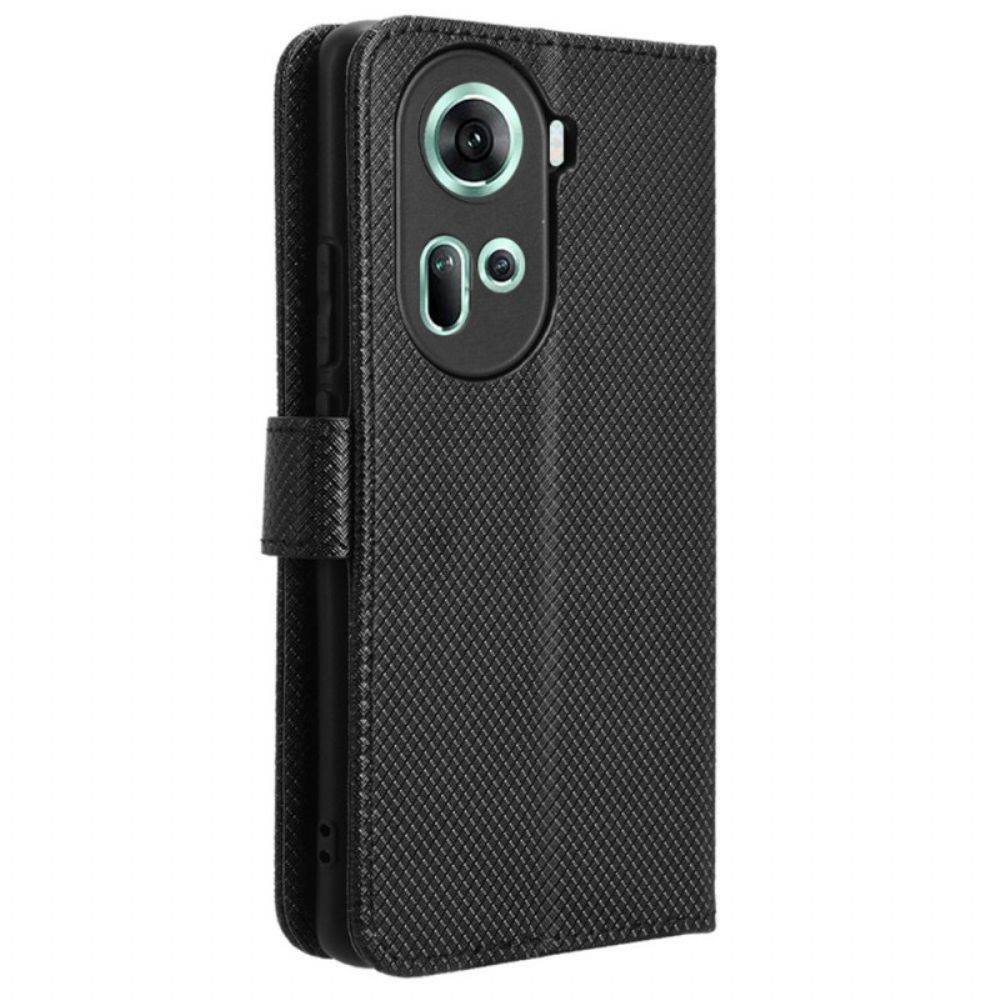 Lederhüllen Oppo Reno 11 5g Armband Mit Diamantstruktur