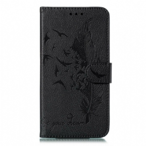 Flip Case Für Xiaomi Redmi Note 8 Pro Kunstleder Lebe Deinen Traum