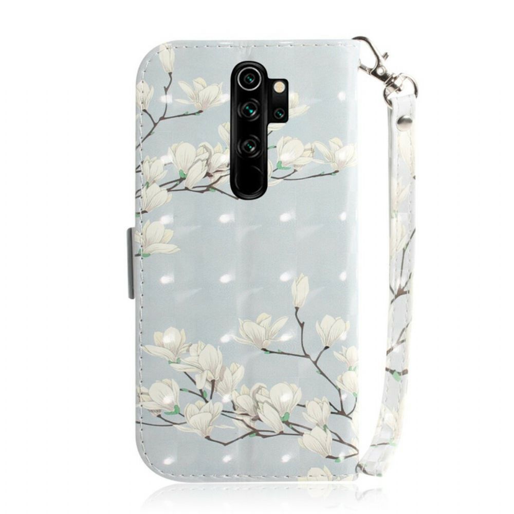 Flip Case Für Xiaomi Redmi Note 8 Pro Mit Kordel Tangablumenbaum