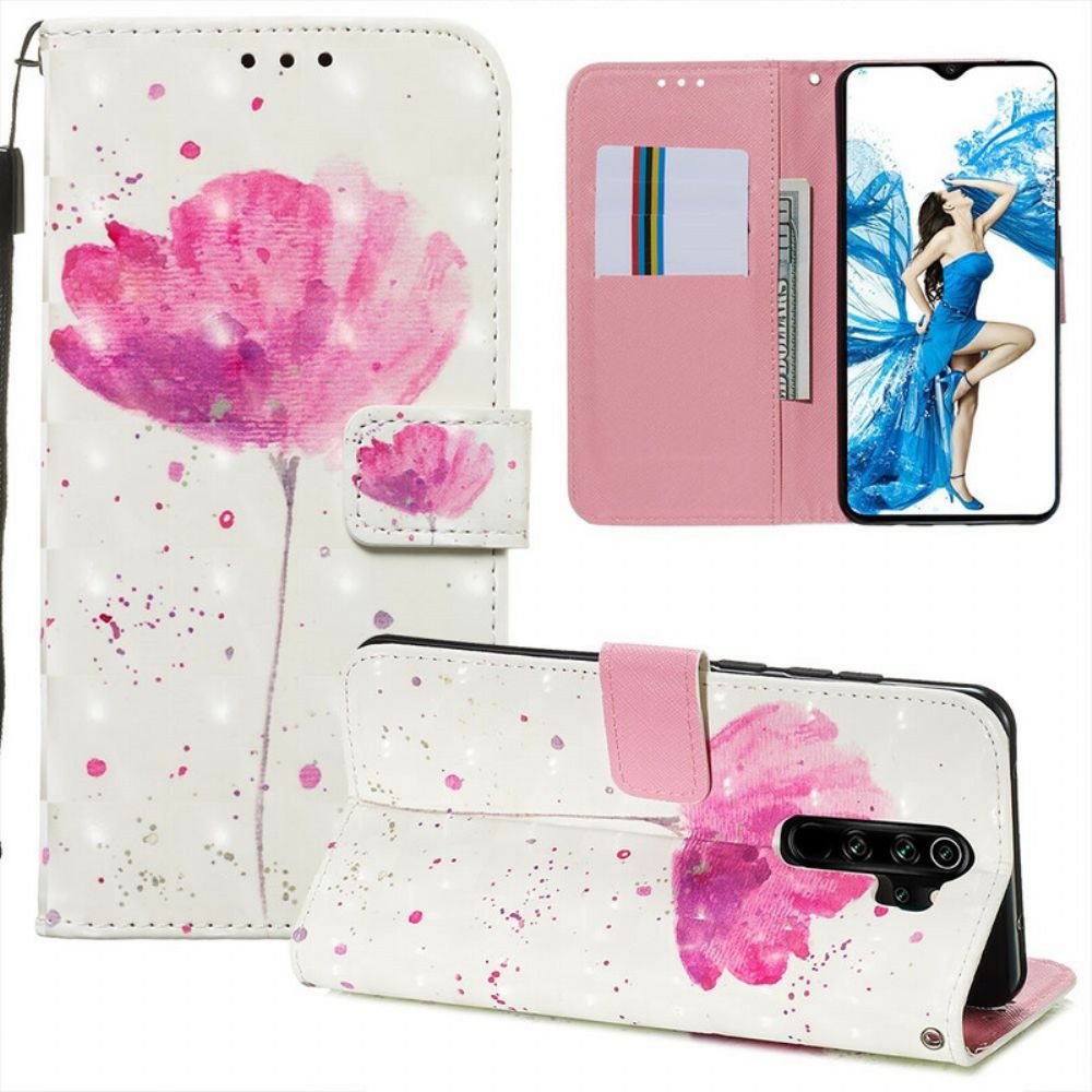 Hülle Flip Case Für Xiaomi Redmi Note 8 Pro Wasserfarbenes Halfter