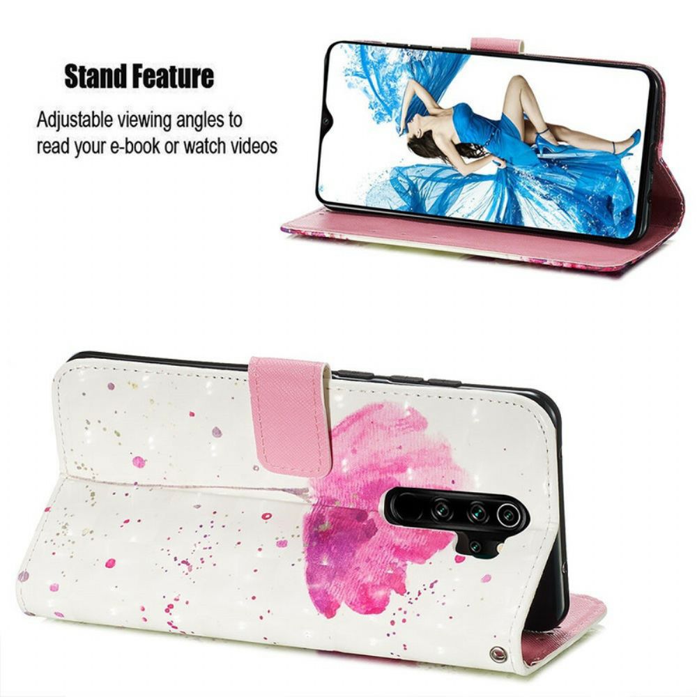 Hülle Flip Case Für Xiaomi Redmi Note 8 Pro Wasserfarbenes Halfter