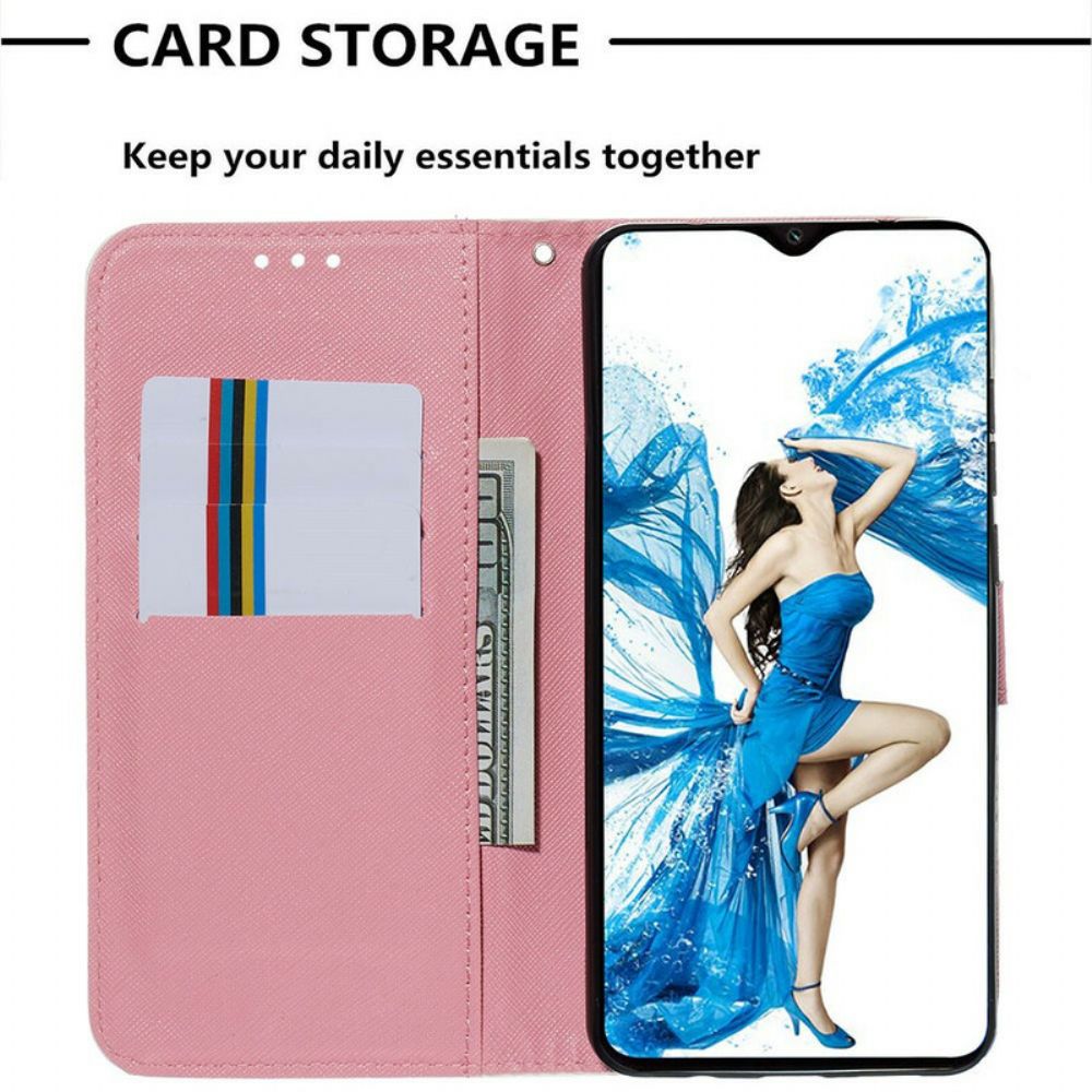 Hülle Flip Case Für Xiaomi Redmi Note 8 Pro Wasserfarbenes Halfter
