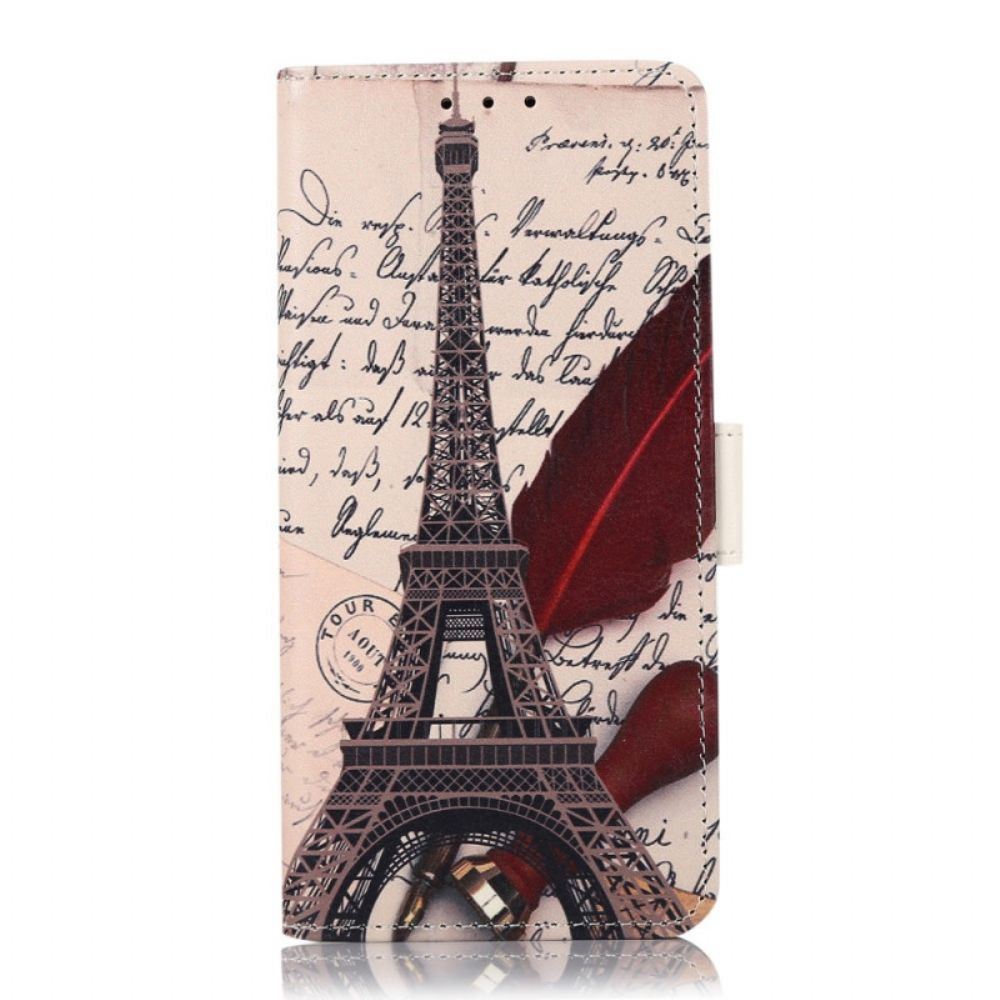 Flip Case Für Moto G200 5G Eiffelturm Des Dichters