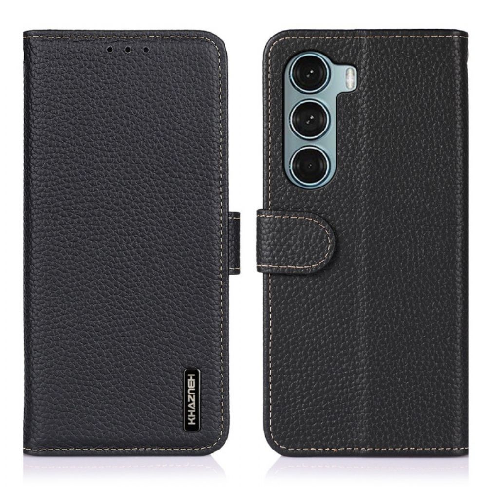 Lederhüllen Für Moto G200 5G Echtes Litschi-khazneh-leder