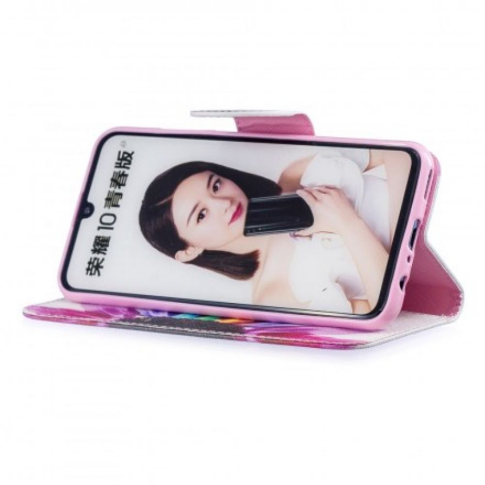 Flip Case Für Huawei P Smart 2024 / Honor 10 Lite Aquarell Blume