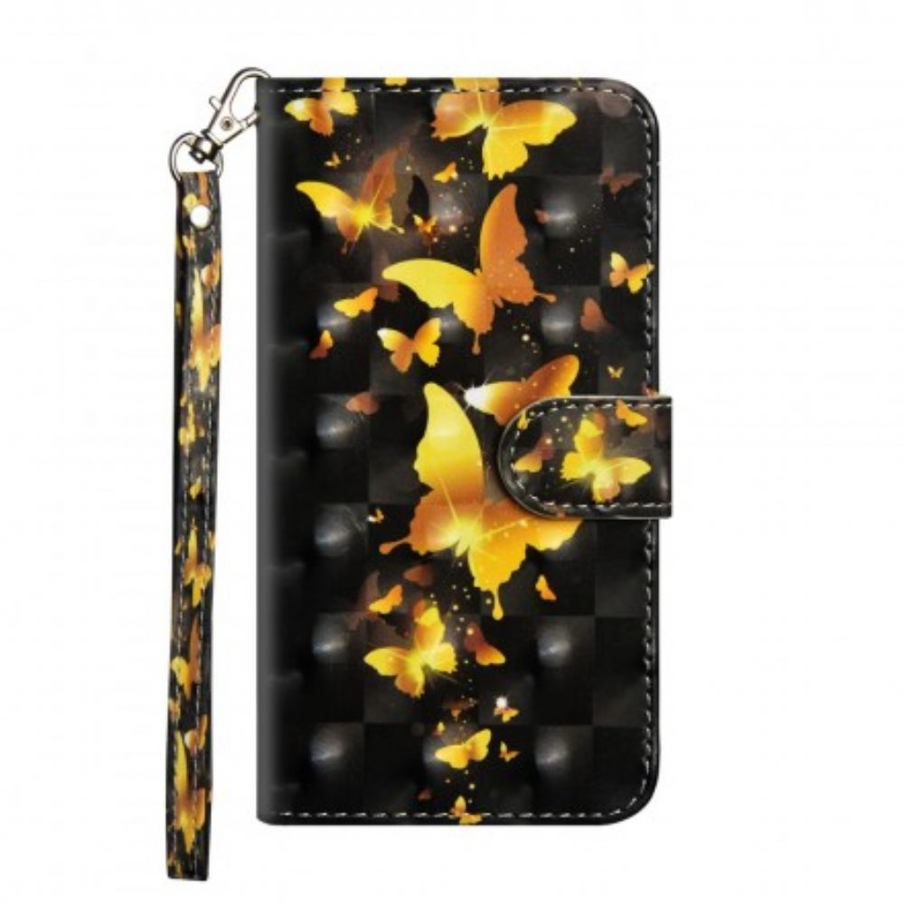 Flip Case Für Huawei P Smart 2024 / Honor 10 Lite Gelbe Schmetterlinge