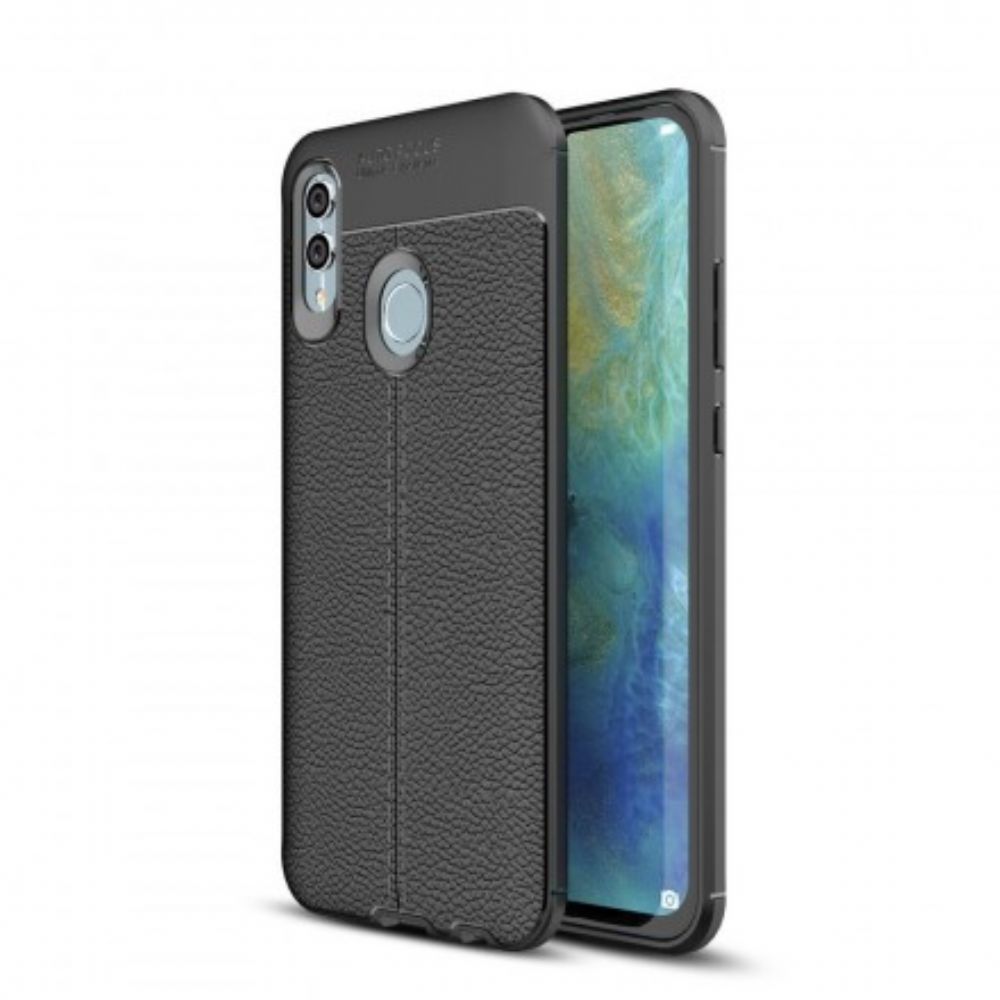 Hülle Für Huawei P Smart 2024 / Honor 10 Lite Doppellinie Litchi-leder-effekt