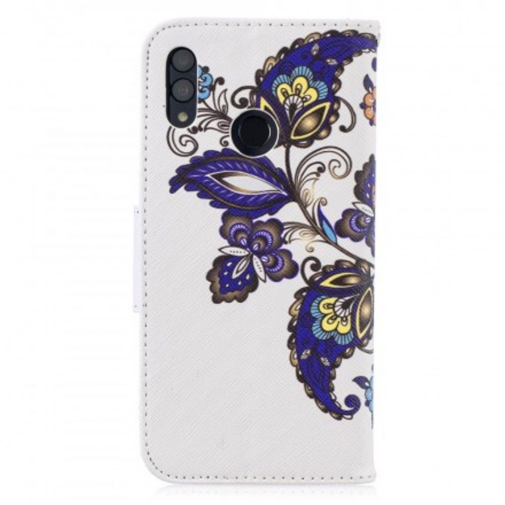 Lederhüllen Für Huawei P Smart 2024 / Honor 10 Lite Schmetterlings-tattoo