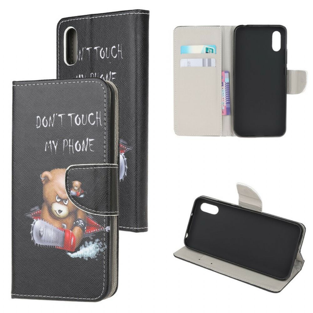 Flip Case Für Xiaomi Redmi 9A Gefährlicher Bär