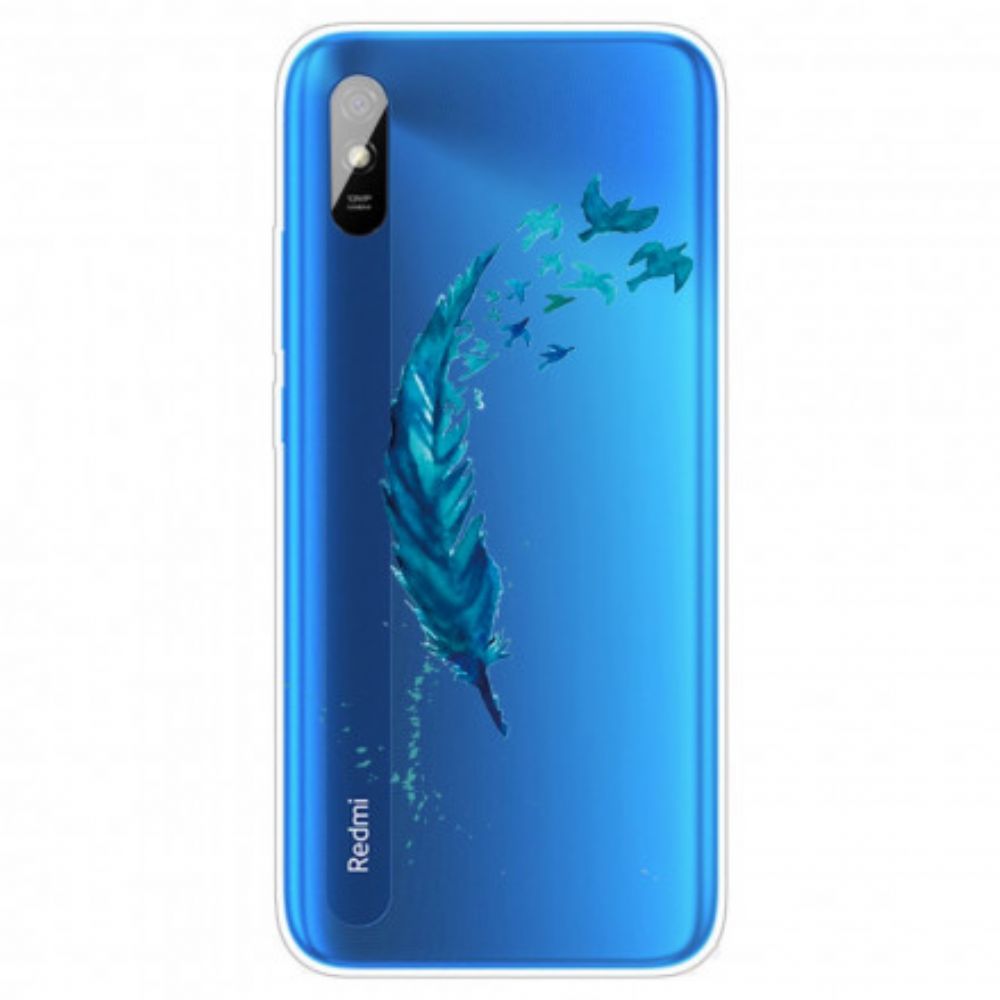 Hülle Für Xiaomi Redmi 9A Schöne Blaue Feder