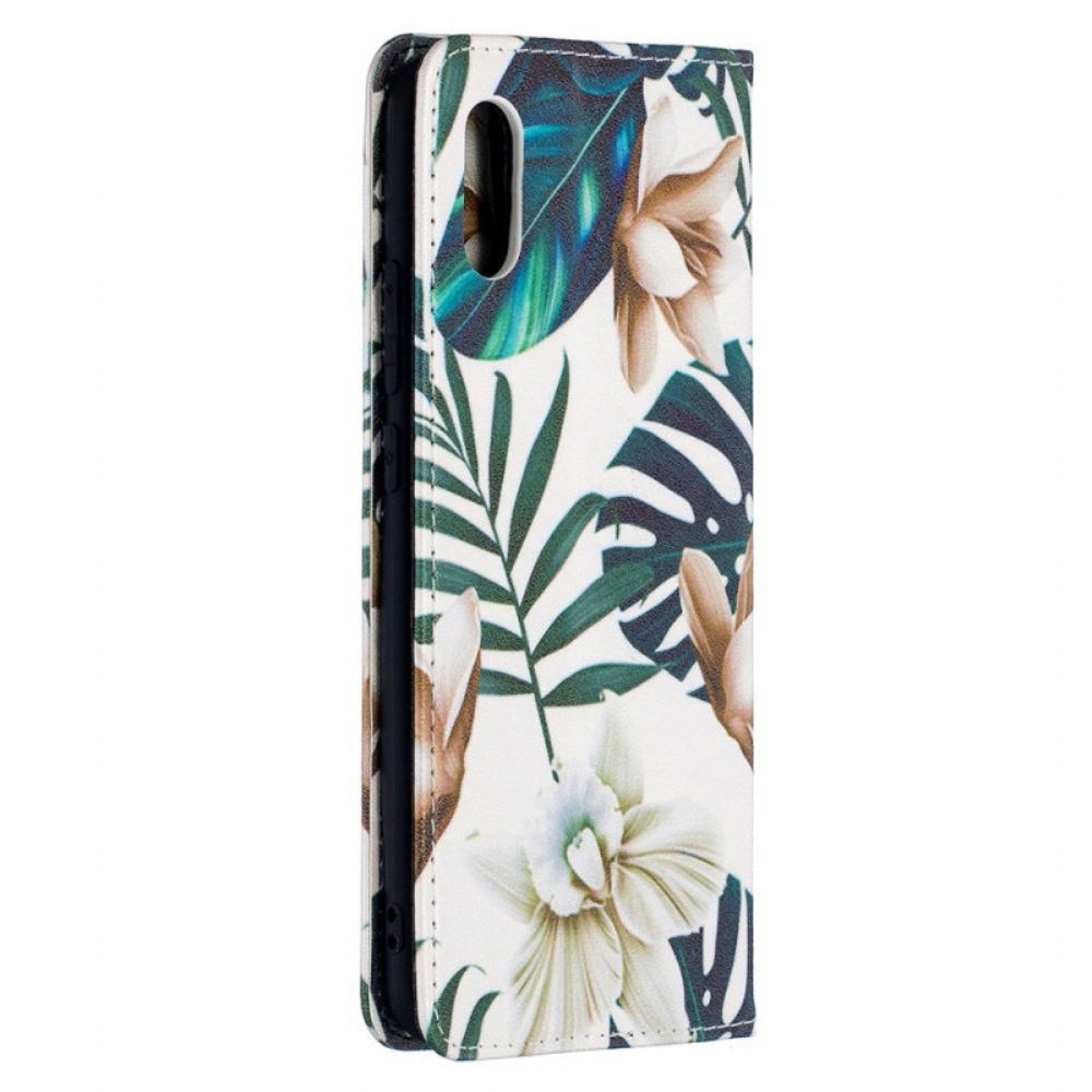 Schutzhülle Für Xiaomi Redmi 9A Flip Case Blätter