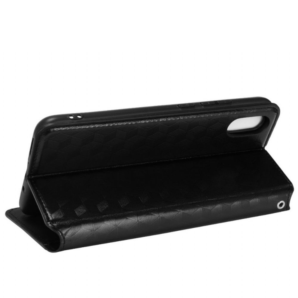 Schutzhülle Für Xiaomi Redmi 9A Flip Case Diamant-leder-effekt