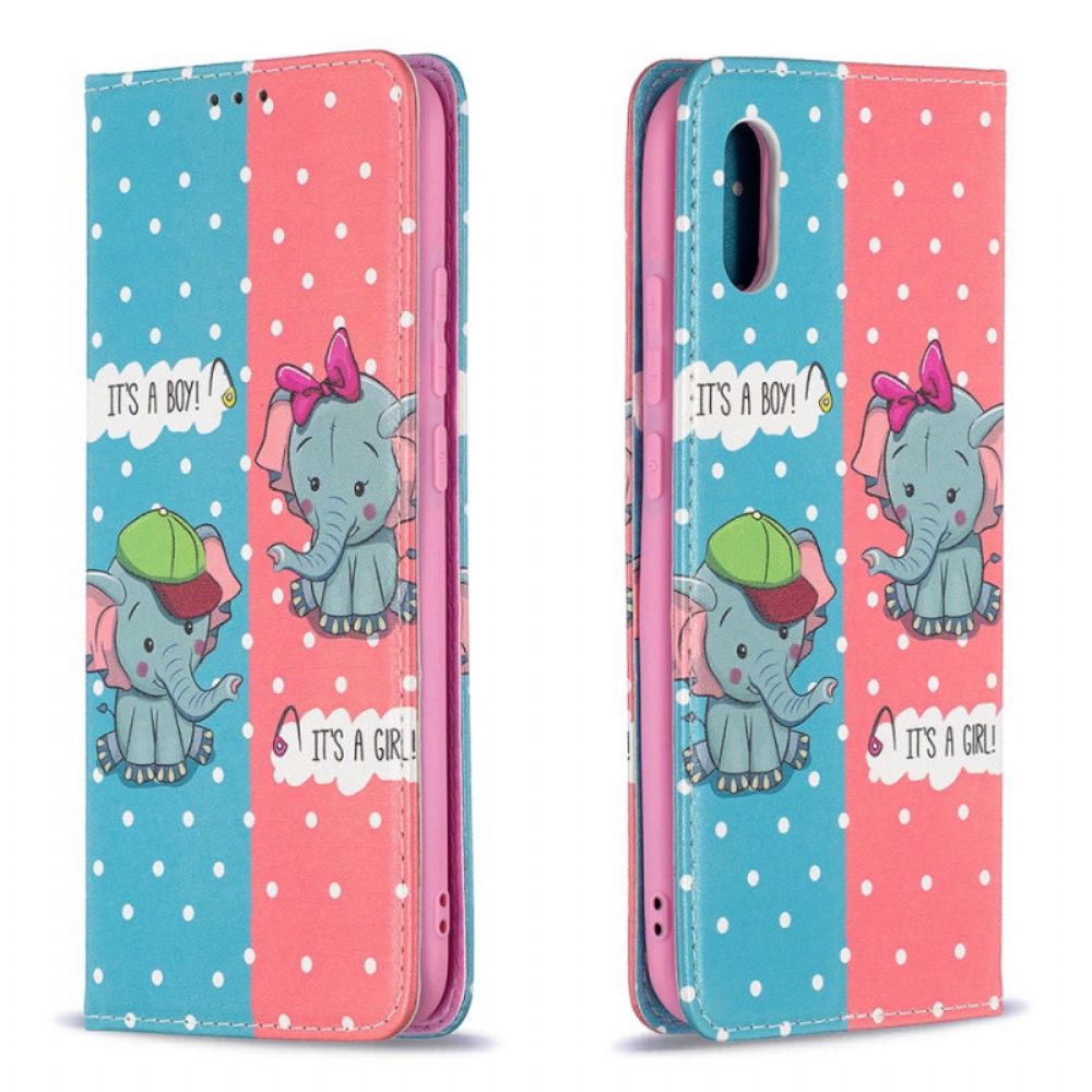 Schutzhülle Für Xiaomi Redmi 9A Flip Case Elefantenbabys