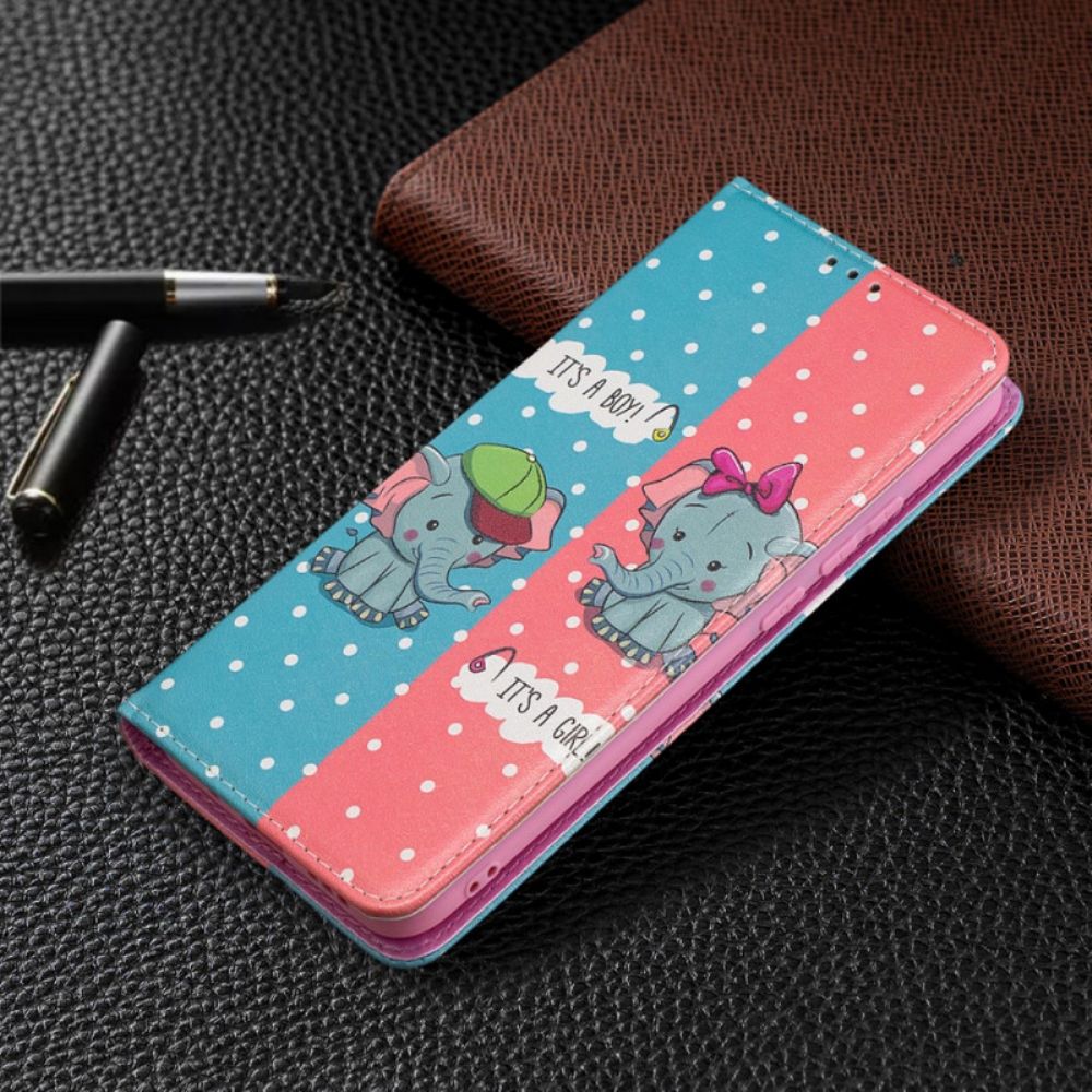Schutzhülle Für Xiaomi Redmi 9A Flip Case Elefantenbabys