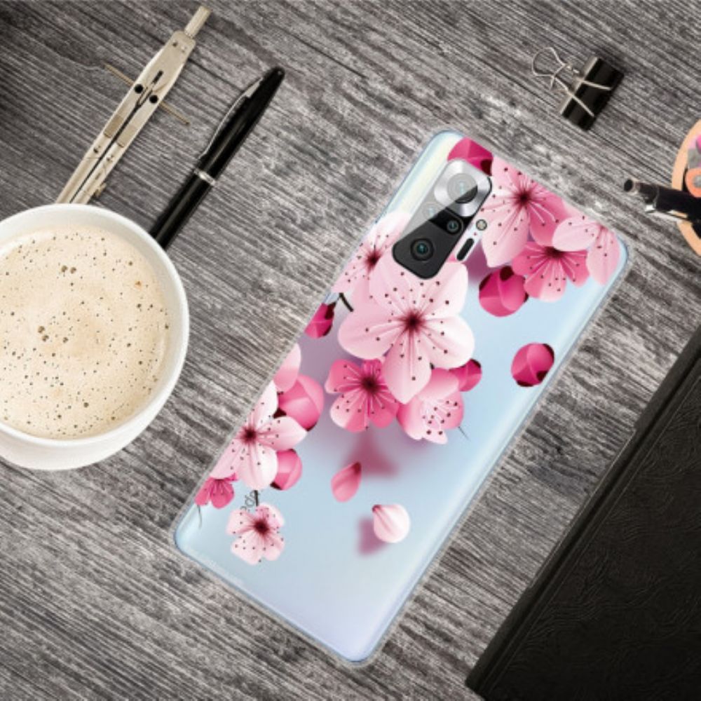 Hülle Für Xiaomi Redmi Note 10 Pro Kleine Rosa Blumen