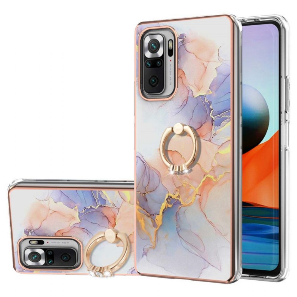 Hülle Für Xiaomi Redmi Note 10 Pro Marmor Mit Ring-stütze