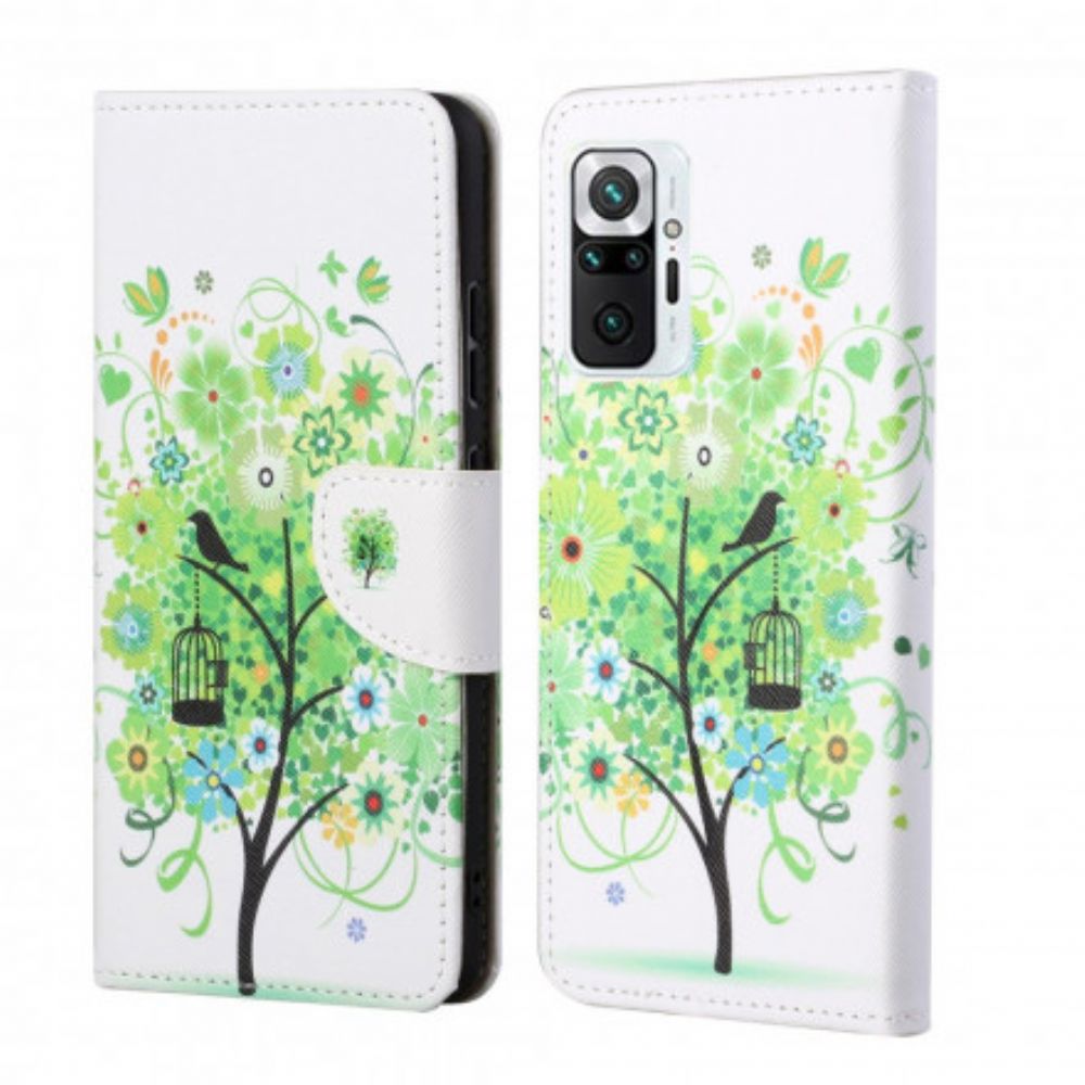 Lederhüllen Für Xiaomi Redmi Note 10 Pro Grüner Baum
