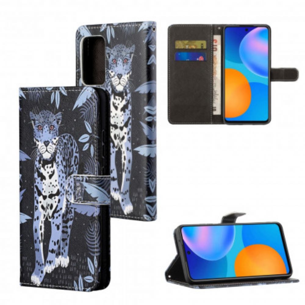 Lederhüllen Für Xiaomi Redmi Note 10 Pro Mit Kordel Tanga Leopard